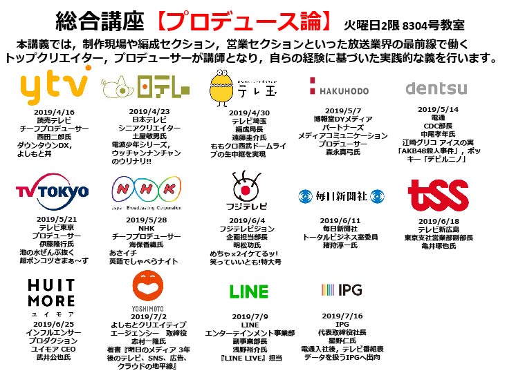 商学部 総合講座 プロデュース論 において読売テレビ放送 株 編成局 チーフプロデューサー西田 二郎 氏 総合監修のプロモーション動画を学生が作成しました 中央大学