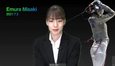 フェンシング女子サーブル東京五輪日本代表に内定した江村美咲さん(2021年法卒)から内定報告がありました