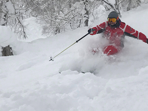 友人と北海道でスキー